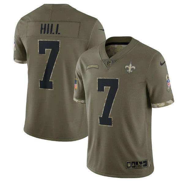 Taysom Hill New Orleans Saints olive Salute To Service jersey