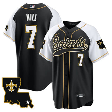 Taysom Hill New Orleans Saints black-white jersey