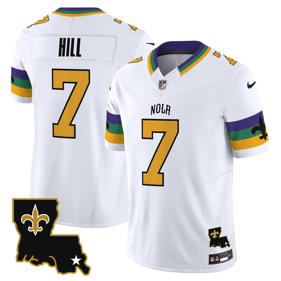 Taysom Hill New Orleans Saints white FUSE jersey