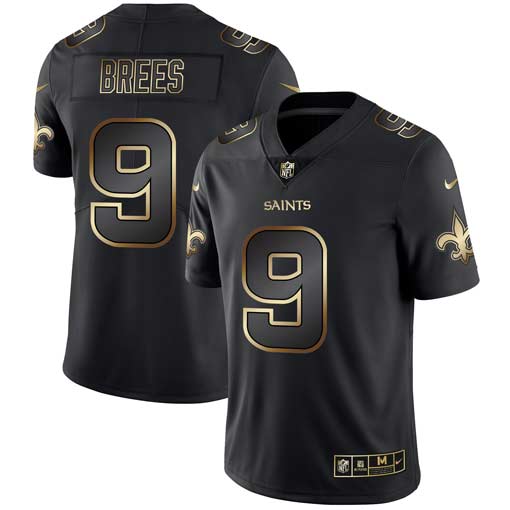Drew Brees New Orleans Saints black jersey