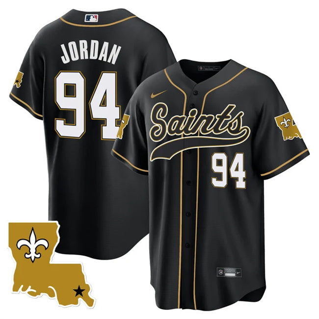 Cameron Jordan New Orleans Saints black jersey