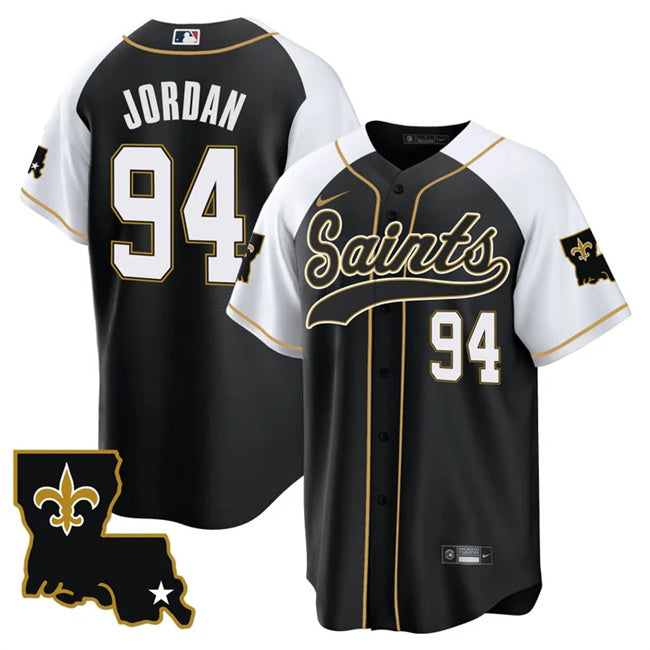 Cameron Jordan New Orleans Saints black-white jersey