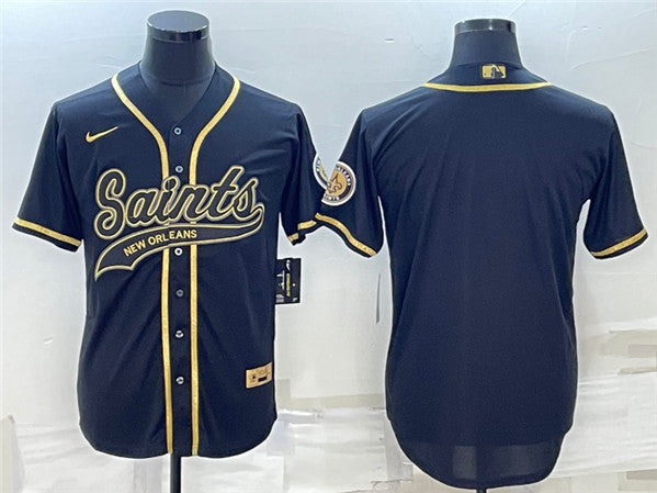 Custom New Orleans Saints black jersey
