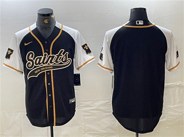 Custom New Orleans Saints black-white jersey