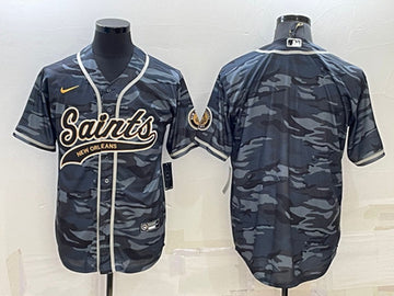 Custom New Orleans Saints gray Camo jersey
