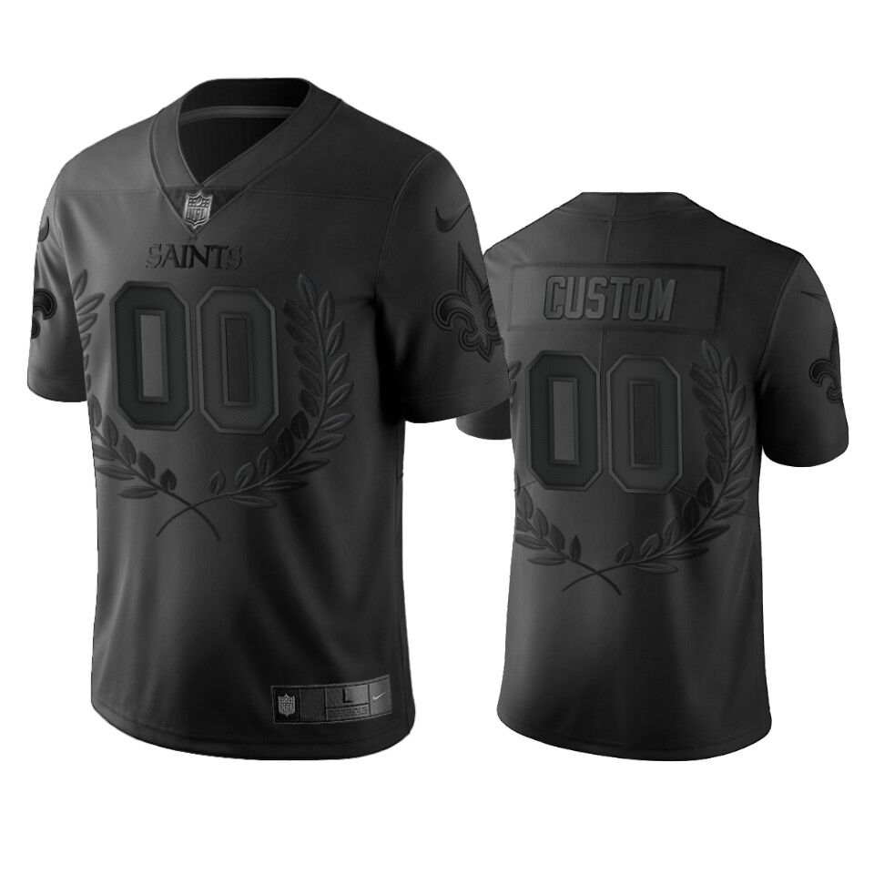 Custom New Orleans Saints black Split jersey