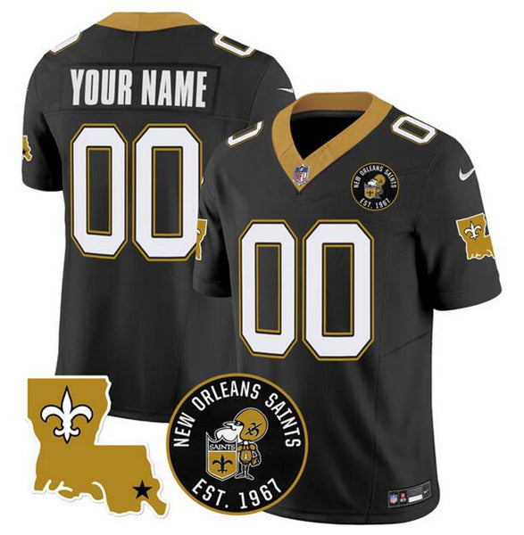 Custom New Orleans Saints black FUSE jersey