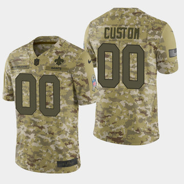 Custom New Orleans Saints camo Salute To Service jersey