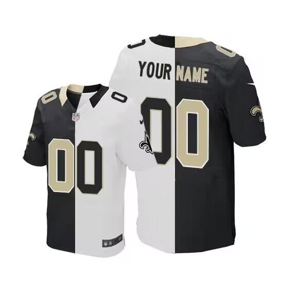 Custom New Orleans Saints white Split jersey