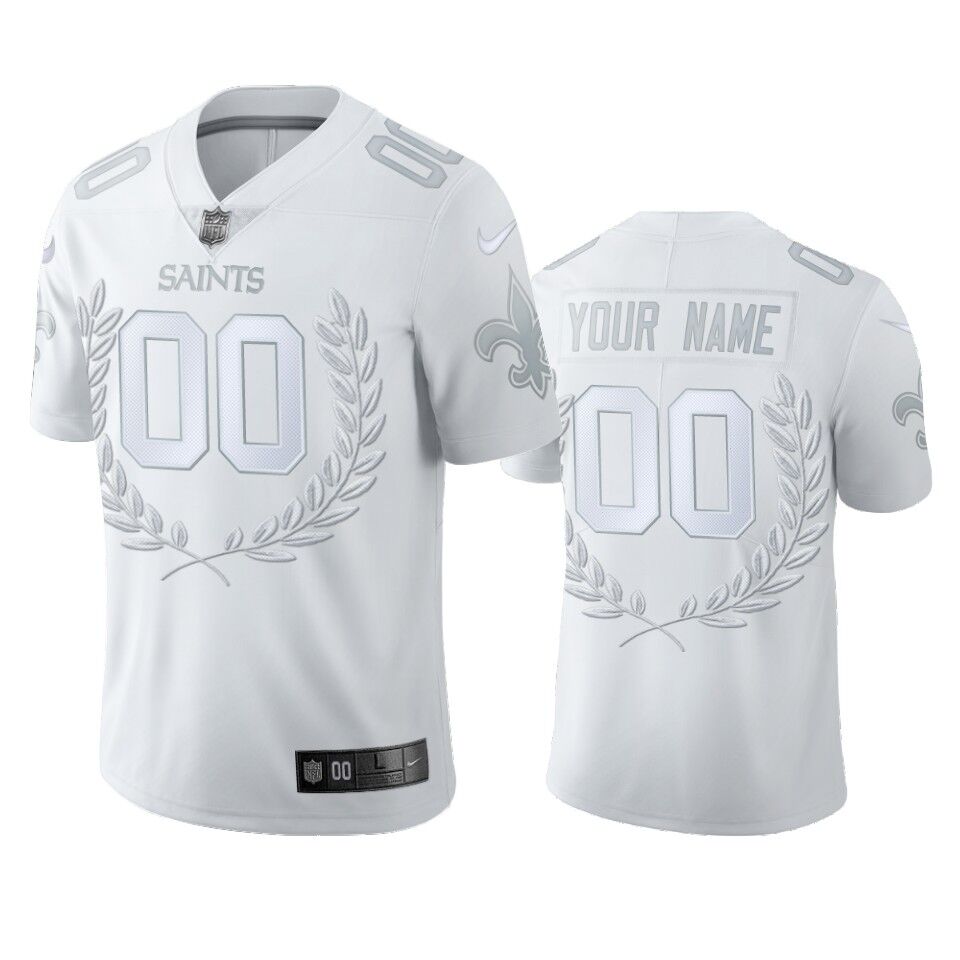 Custom New Orleans Saints white jersey