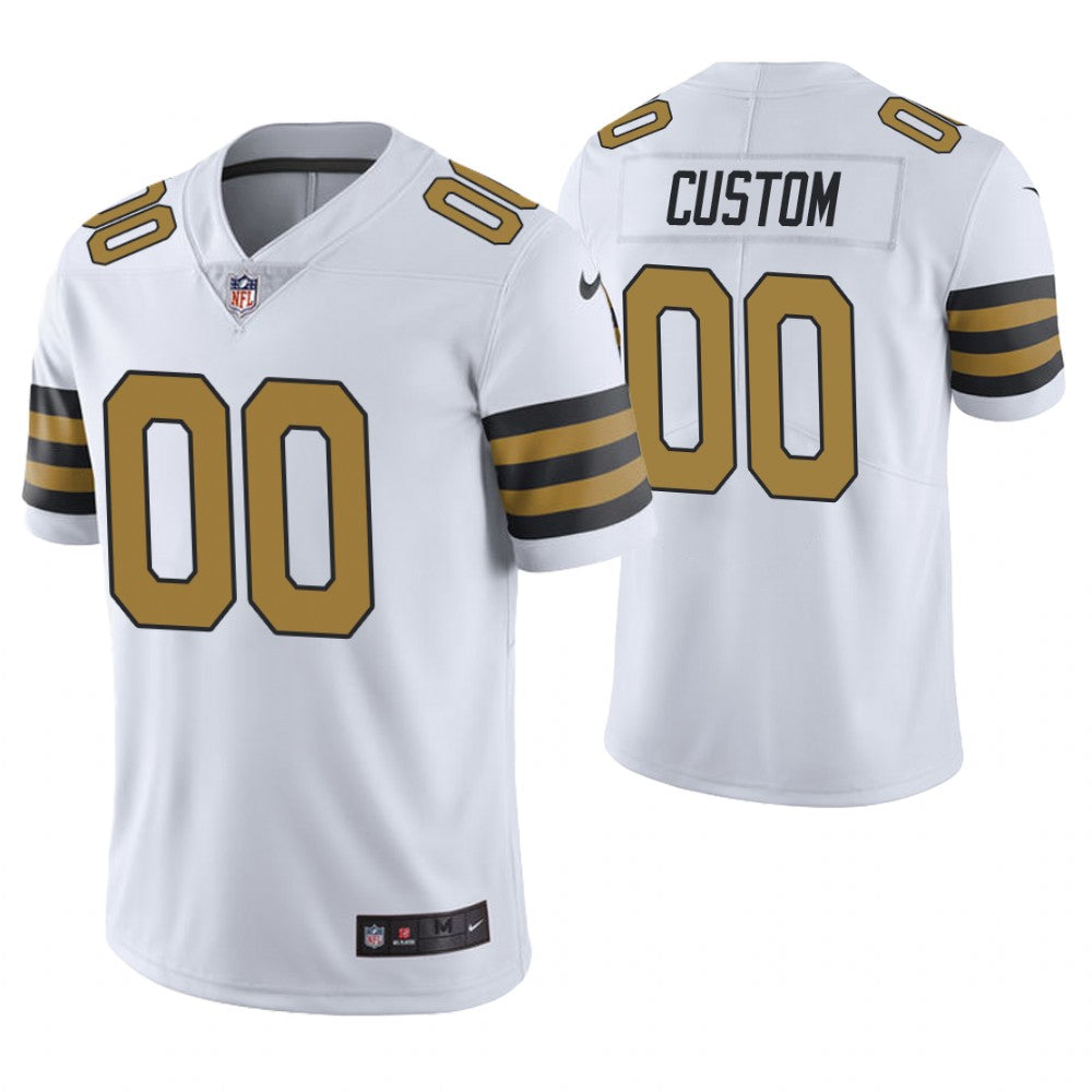 Custom New Orleans Saints white jersey