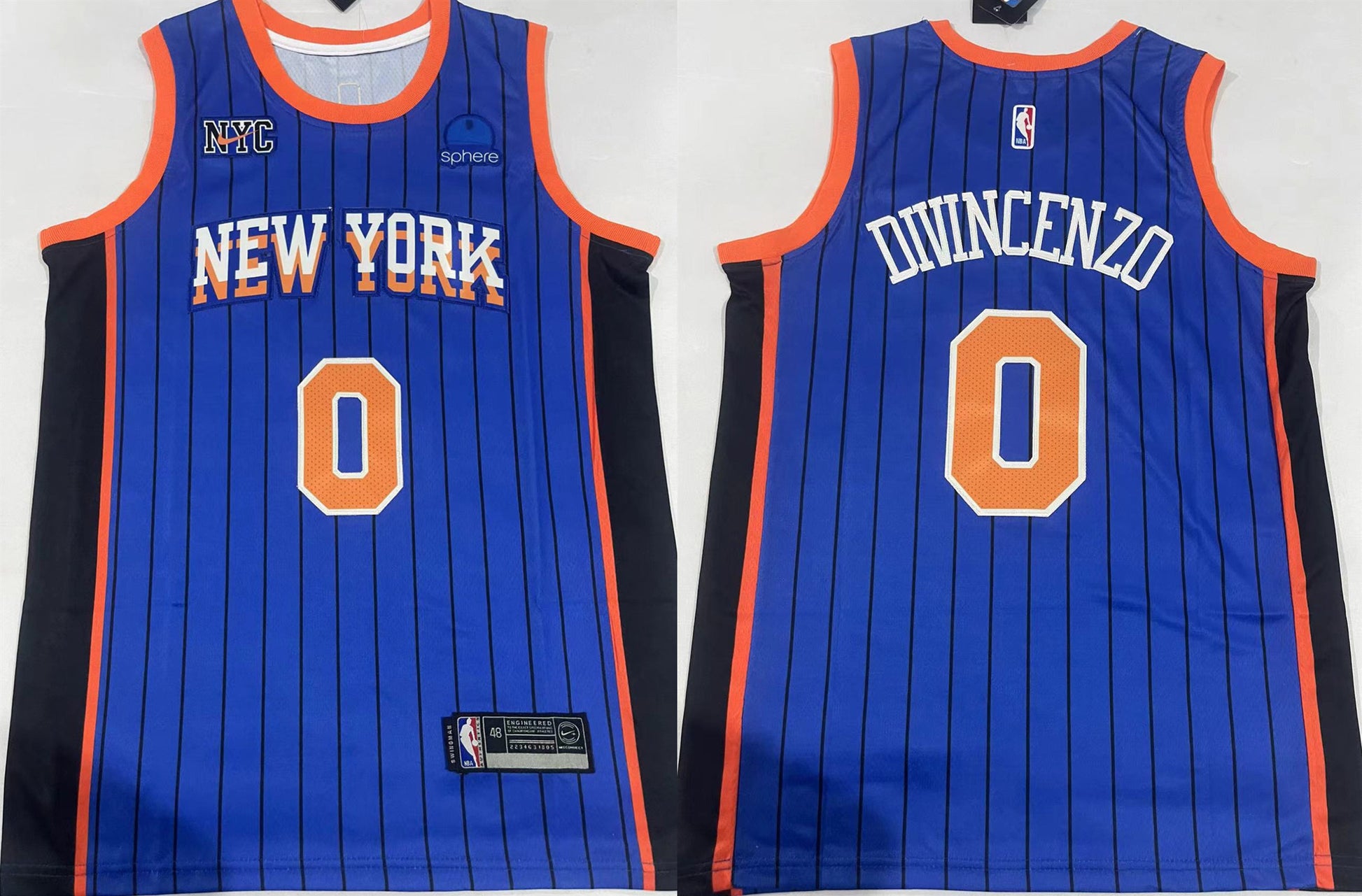 Donte DiVincenzo New York Knicks blue City Edition jersey