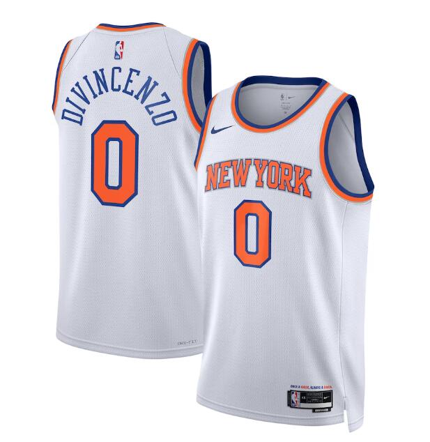 Donte DiVincenzo New York Knicks white jersey