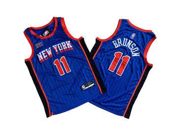 Jalen Brunson New York Knicks blue City Edition jersey