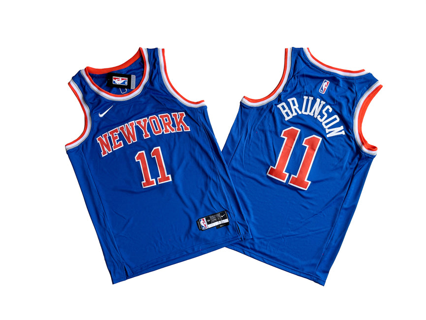 Jalen Brunson New York Knicks blue jersey