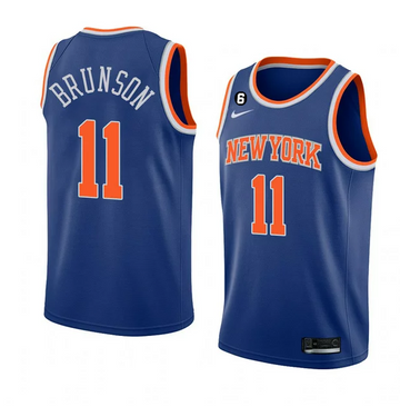 Jalen Brunson New York Knicks blue jersey