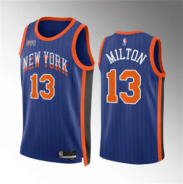Shake Milton New York Knicks blue City Edition jersey