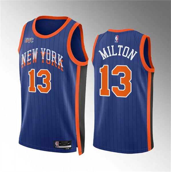 Shake Milton New York Knicks blue City Edition jersey