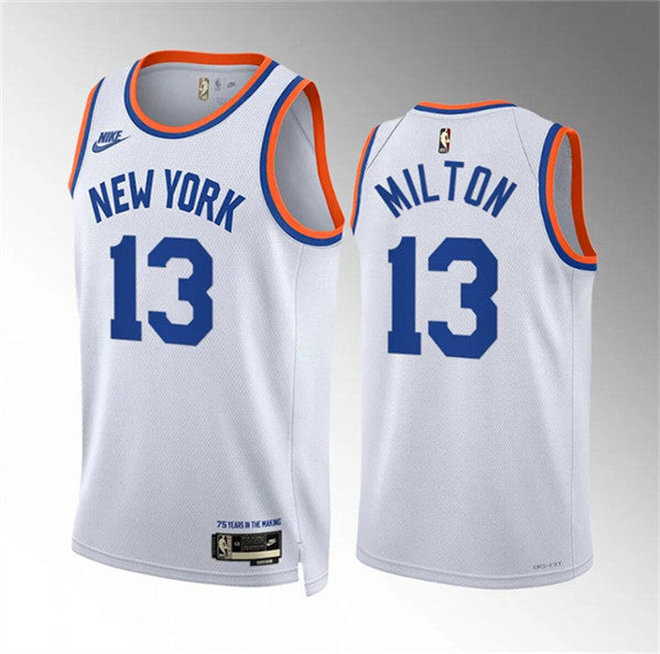 Shake Milton New York Knicks white City Edition jersey
