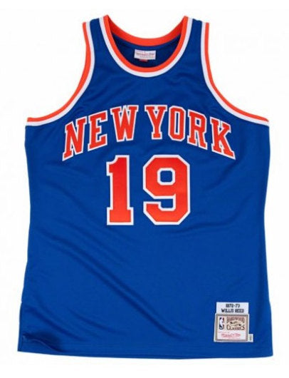 Willis Reed New York Knicks blue Throwback jersey