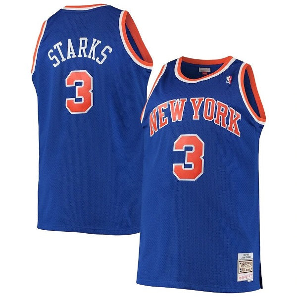 John Starks New York Knicks blue Throwback jersey