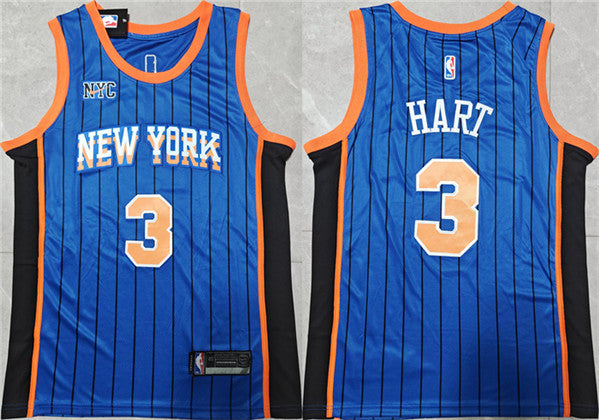 Josh Hart New York Knicks blue City Edition jersey