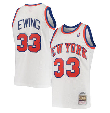 Patrick Ewing New York Knicks white jersey