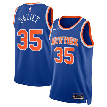 Pacme Dadiet New York Knicks blue jersey