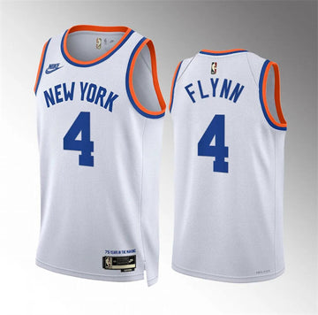 Malachi Flynn New York Knicks white City Edition jersey
