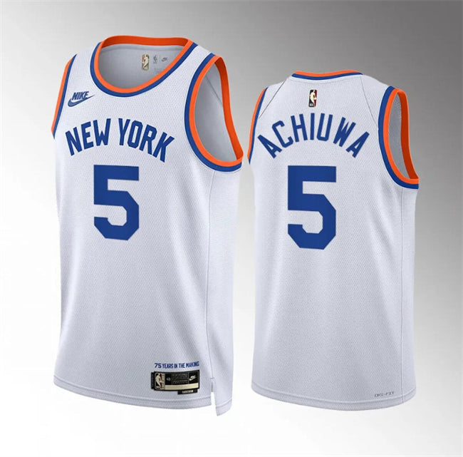 Precious Achiuwa New York Knicks white City Edition jersey