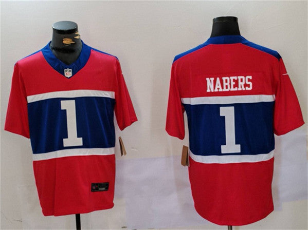 Malik Nabers New York Giants red FUSE jersey