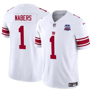 Malik Nabers New York Giants white FUSE jersey