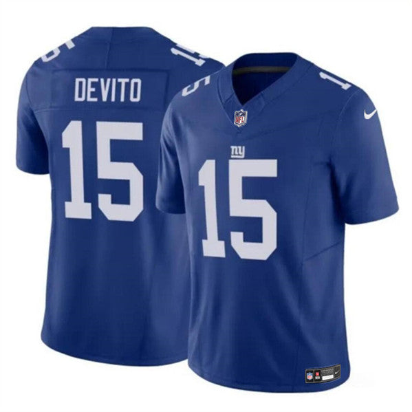 Tommy DeVito New York Giants blue FUSE jersey