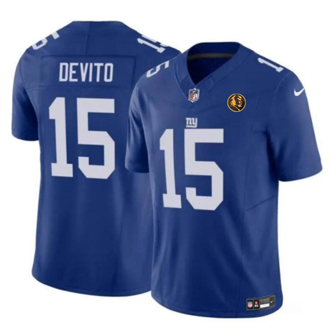 Tommy DeVito New York Giants blue FUSE jersey