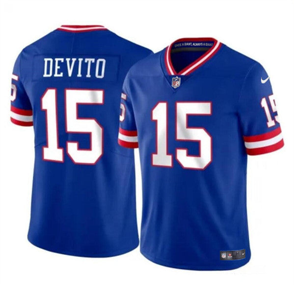 Tommy DeVito New York Giants royal FUSE jersey