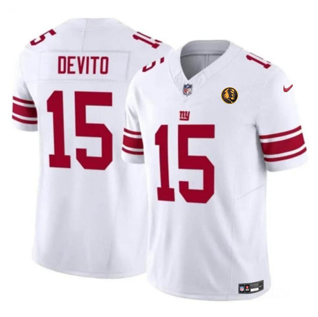 Tommy DeVito New York Giants white FUSE jersey