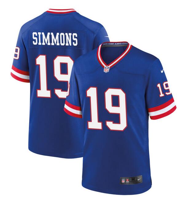 Isaiah Simmons New York Giants royal Game jersey