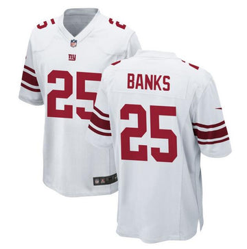 Deonte Banks New York Giants white Game jersey