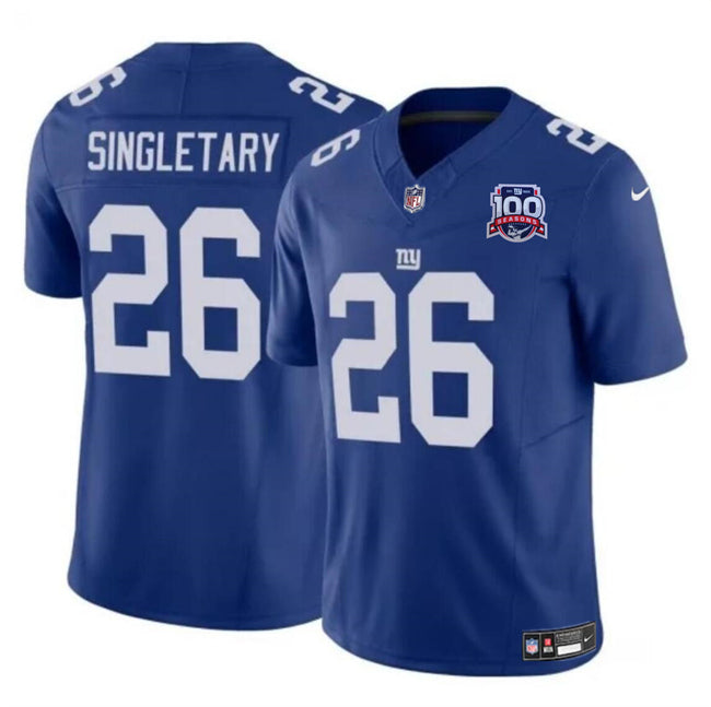Devin Singletary New York Giants blue FUSE jersey
