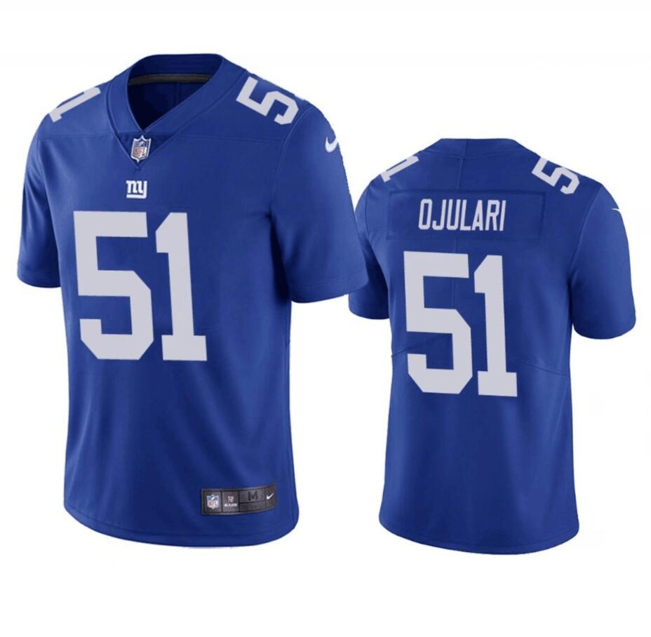 Azeez Ojulari New York Giants blue jersey