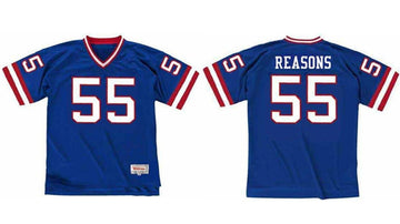 Gary Reasons New York Giants blue jersey