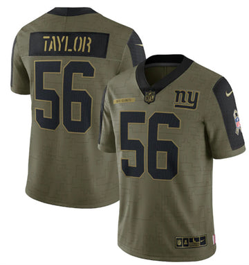 Lawrence Taylor New York Giants olive Salute To Service jersey