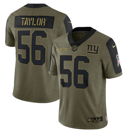 Lawrence Taylor New York Giants olive Salute To Service jersey