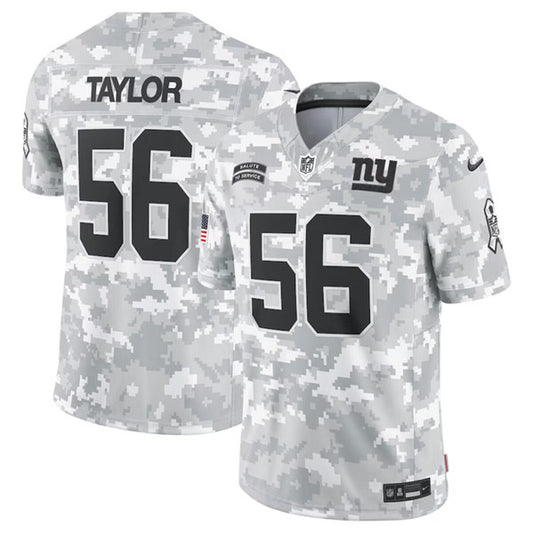 New York Giants #56 Lawrence Taylor Arctic Camo 2024 FUSE Salute to Service Jersey