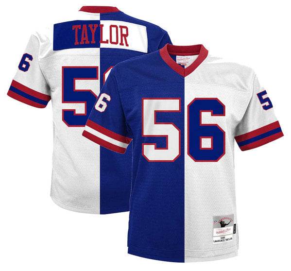 Lawrence Taylor New York Giants blue-white Split jersey