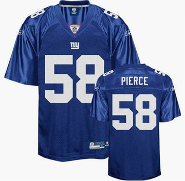 Antonio Pierce New York Giants blue jersey