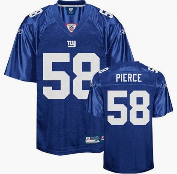 Antonio Pierce New York Giants blue jersey