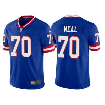Evan Neal New York Giants royal jersey