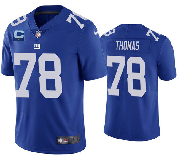Andrew Thomas New York Giants blue jersey