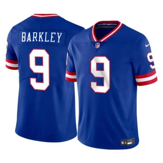 New York Giants #9 Matt Barkley Blue 2023 FUSE Throwback Jersey